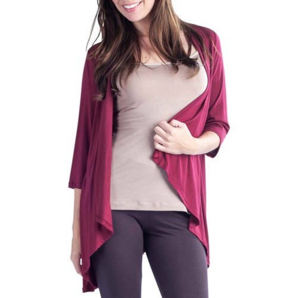24/7 Comfort Apparel Women's 3/4-sleeve Open Shrug